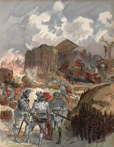 Bayard ved belejringen af Mezieres, illustration fra 