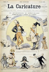 Tegnefilm om skuespilleren Robert Macaire af Robida, cov. "" Karikaturen"" 17/7/1880. af Albert Robida