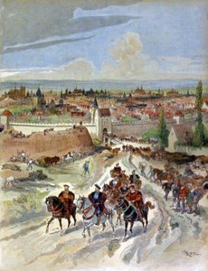 Francis I forlader Paris af Albert Robida