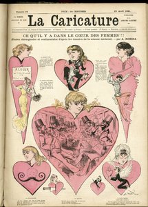 Illustration af Albert Robida (1848-1926) til forsiden af La Caricature (1880) af Albert Robida