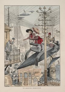 Illustration til det tyvende århundrede: Elektrisk liv af Albert Robida