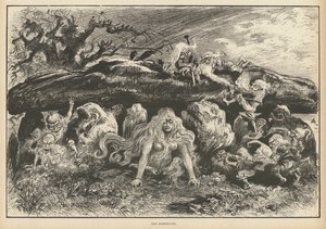 Korrigans, ånder fra bretonsk legende (litho) af Albert Robida