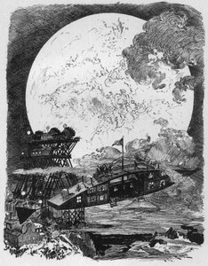Space Conquete: Journey to the Moon af Albert Robida