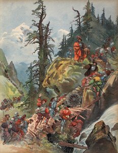Krydsningen af Alperne, illustration fra 