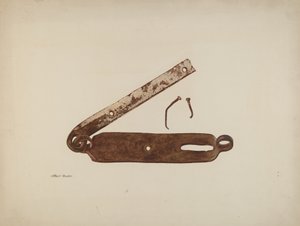 Hasp fra døren til "Kennedy Farm" af Albert Rudin