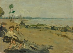 Badestrand af Albert Weisgerber