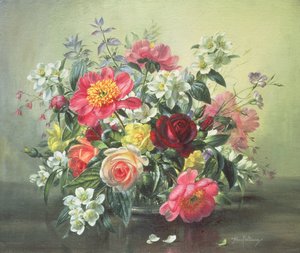AB311 Blomster af romantisk juni