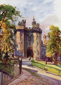 Lancaster Castle, the Gateway (farve litho)