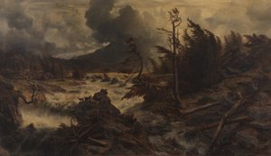 Tordenvejr i de høje bjerge af Albert Zimmermann