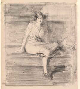 Uden titel (ung dame siddende) af Albert de Belleroche