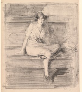 Uden titel Ung dame siddende, 1914. af Albert de Belleroche