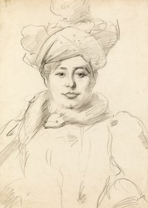 Kvinde med hat, omkring 1905 af Albert de Belleroche