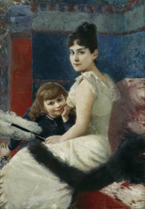 Irene von Keller med sin søn Balthasar