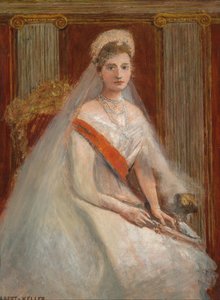 Portræt af kejserinde Alexandra Fyodorovna af Rusland 1872-1918, zar Nicholas II