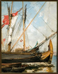 Sejlbåde på Bosporus i Tyrkiet Maleri af Alberto Pasini (1826-1899) 1800-tallets gener, Galleria d