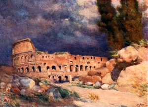 Colosseum i en storm af Alberto Pisa