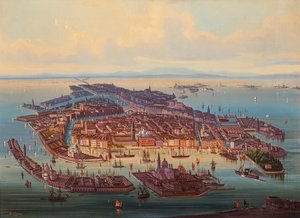 Luftfoto af Venedig, 1867. af Alberto Rieger
