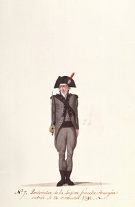 En pontoner fra den franske fremmedlegion, fra Coppetiers, 23. november 1792 af Albertus Gregorius