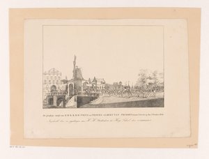 Prinsesse Marianne og hendes mand Prins Alberts indtræden i Utrecht, 1830 Den højtidelige indtræden af ​​H.H.K.K.H.H. Prins og Prinser Albert af Preussen i Utrecht den 2. oktober 1830 (titel på objekt)