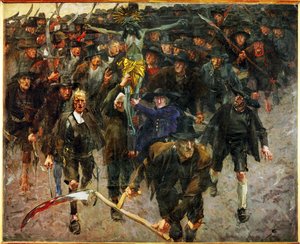 Das Kreuz (maleri på lærred) af Albin Egger-Lienz