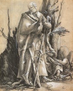 Bearded Saint in a Forest, ca. 1516 af Albrecht Dürer