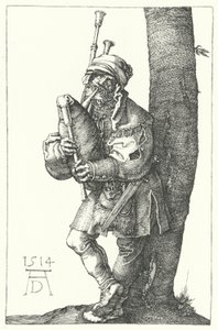 Sækkepibe af Albrecht (after) Durer or Duerer