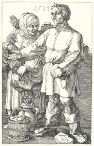 Landmænd, der sælger deres produkter af Albrecht (after) Durer or Duerer