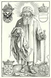 St Coloman (gravering) af Albrecht (after) Durer or Duerer