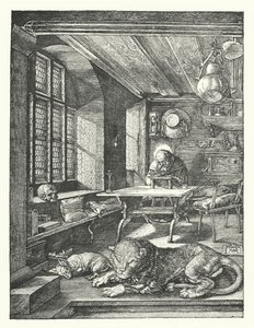 Sankt Hieronymus i hans studie (gravering)