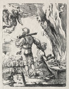 Abrahams Offer, ca. 1520. af Albrecht Altdorfer
