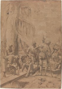 Kristus naglet til korset af Albrecht Altdorfer