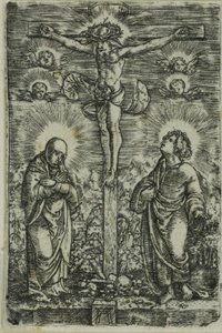 Kristus på korset (Den lille korsfæstelse) af Albrecht Altdorfer