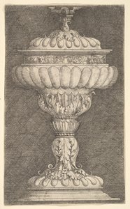 Dækket bæger med en bevinget kugle på toppen.n.d. af Albrecht Altdorfer
