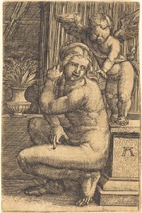 Krøjende Venus af Albrecht Altdorfer