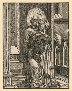 „Den smukke Maria fra Regensburg“ i kirken af Albrecht Altdorfer