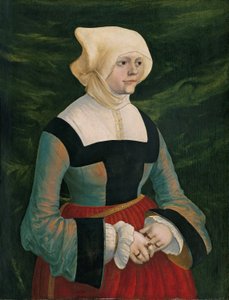 Tysk: Bildnis einer jungen Frau Portræt af en ung kvinde af Albrecht Altdorfer