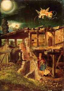 Tysk: Die Geburt Christi Kristi fødsel af Albrecht Altdorfer