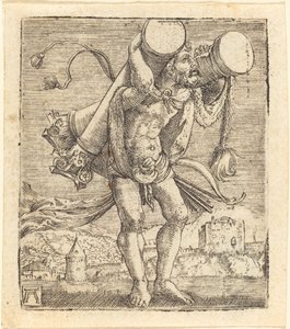 Herkules, der bærer Gades-søjlen af Albrecht Altdorfer