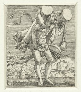 Hercules bærer søjlerne af Albrecht Altdorfer