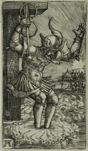 Horatius Cocles springer ud i Tiberen af Albrecht Altdorfer