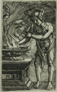 Mucius Scaevola brænder sin hånd af Albrecht Altdorfer