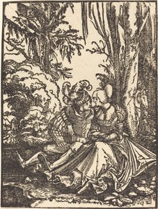 Par elskere i et landskab af Albrecht Altdorfer