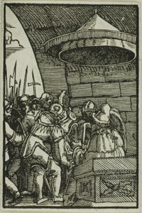 Pilatus vasker sine hænder, fra menneskets fald og forløsning af Albrecht Altdorfer