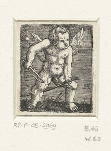 Putto med en hobbyhest af Albrecht Altdorfer