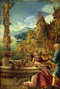 Hvile under flugten til Egypten af Albrecht Altdorfer