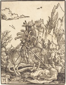Sankt Georg dræber dragen af Albrecht Altdorfer