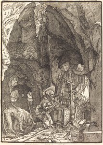 Sankt Hieronymus i en hule af Albrecht Altdorfer