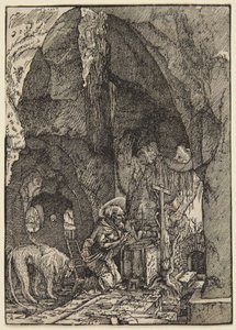 Sankt Hieronymus i en hule af Albrecht Altdorfer