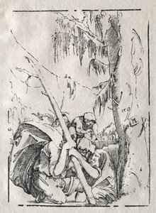St. Christopher krydser vandet med Kristus på hans skuldre, 1513. af Albrecht Altdorfer