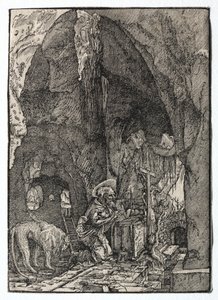 Sankt Hieronymus i hulen, 1513-1515. af Albrecht Altdorfer